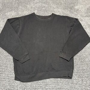 SOFFE Mens L Crewneck Sweatshirt Black Pullover Fleece Long Sleeve Casual‎